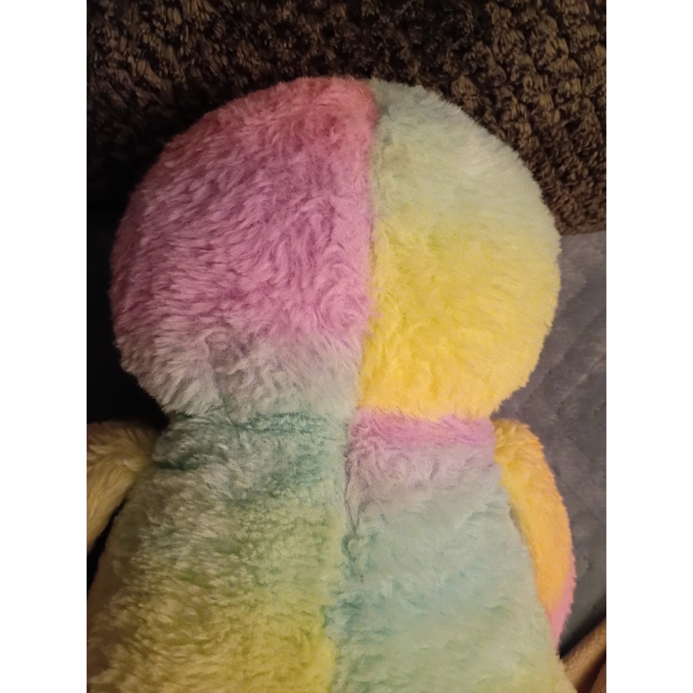 Vtg 1994 The Petting Zoo Rainbow Penguin Plush 10" Pastel Tie Dye Stuffed Animal - Picture 14 of 14